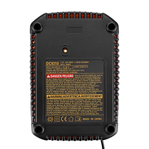 DC9310 Fast Charger Replacement for Dewalt 18V Battery Charger DC9096 DC9098 DC9099 DC9091 DC9071 DE9057 DW9096 DW9094 DW9072 Compatible with Dewalt 7.2V-18V XRP NI-CD NI-MH Battery DONGPUCUN
