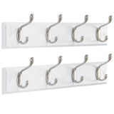 AMADA HOMEFURNISHING Coat Rack Wall Mount 2 Pack, Coat Hooks Wall Hooks Coat Hangers for Wall, Hat Racks Hooks for Hanging Coats Wall Mounted, White AMADA HOMEFURNISHING