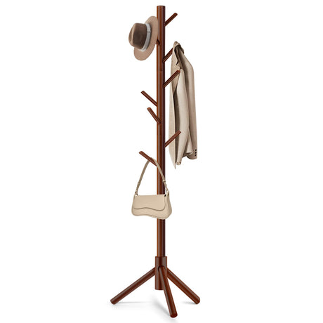 WANGMUXIA Coat Rack, Freestanding Coat Rack with 8 Hooks and 3 Adjustable Size Tree Coat Racks for Bedroom, Hallway, Entrance, Office, for Hats, Coats, Scarves, Handbags WANGMUXIA