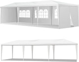 10'X30' Outdoor Gazebo, Canopy Tent Heavy Duty Wedding Party Tent with 8 Removable Sidewalls for Outdoor Wedding, BBQ, Camping, Backyard, Tents for Parties NChanmar