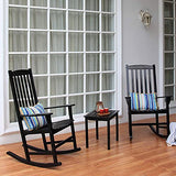 Cambridge Casual Bentley Outdoor Porch Rocking Chair for Patio Furniture, Solid Wood, Black Cambridge Casual