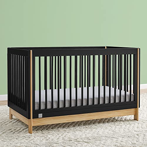 GAP babyGap Tate 4-in-1 Convertible Crib - Greenguard Gold Certified, Ebony/Natural - WoodArtSupply