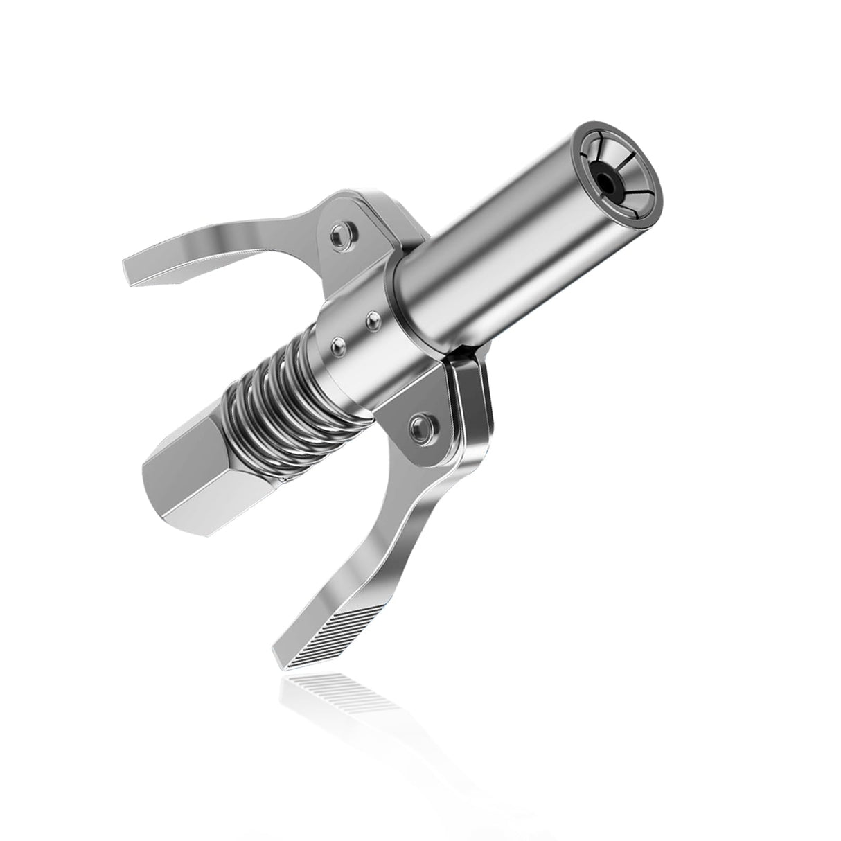 Ziciner Grease Gun Coupler, Double Handles Quick Lock Release Grease Gun Tip with 6 Thickened Jaws, 12000 PSI High Pressure Grease Fittings Compatible with All Grease Guns (1 PC) Ziciner