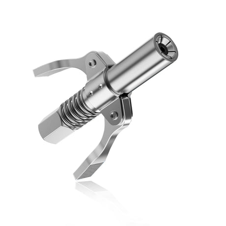 Ziciner Grease Gun Coupler, Double Handles Quick Lock Release Grease Gun Tip with 6 Thickened Jaws, 12000 PSI High Pressure Grease Fittings Compatible with All Grease Guns (1 PC) Ziciner