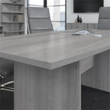 Bush Furniture UrbanPro Conference Table with Wood Base in Platinum Gray - Engineered Wood Bush Business Furniture