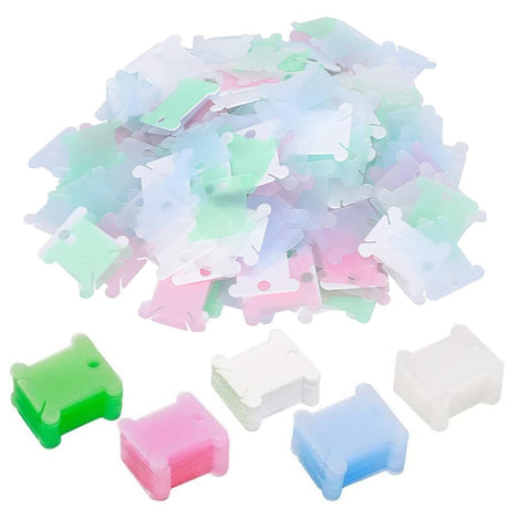 Embroidery Floss Bobbins, 50 Pcs Embroidery Floss Organizer, Plastic Embroidery Thread Cards for Cross Stitch Thread Holder Sewing Storage(Mixture Colour) Much Hotter
