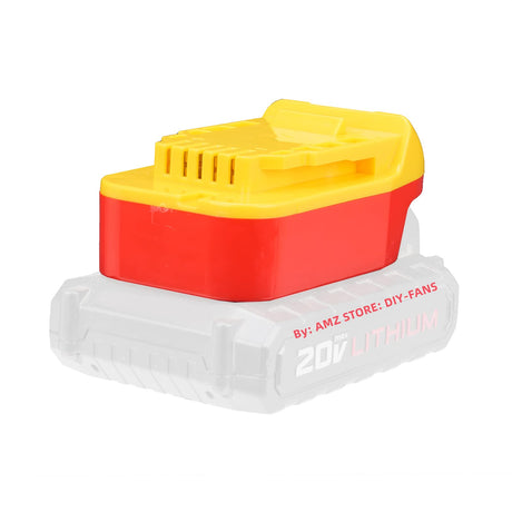 Adapter# Compatible with Porter Cable/Black+Decker 20v (NOT Old 18v) Slider Lithium Batteries Fits DeWalt 20v MAX XR Cordless Tools (US Stock) - Adapter Only - WoodArtSupply