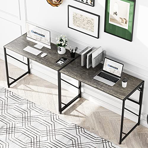 Elephance Folding Desk Writing Computer Desk for Home Office, No-Assembly Study Office Desk Foldable Table for Small Spaces Elephance