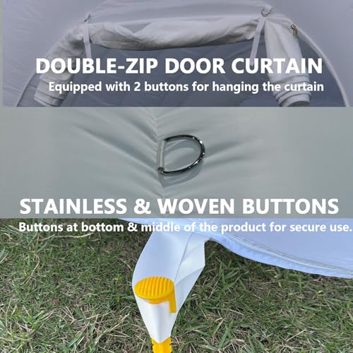 SAYOK Portable Inflatable Igloo Dome with Air Blower (White, Two Doors, 16.4ft) Event Structure Night Club Party Tent for Wedding Promotion Trade Show SAYOK