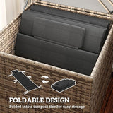 Outsunny Outdoor Lounge Chair Cushion Set of 2, 80" x 26" UPF50+ 230gsm Olefin and 25D High-Density Foam, Foldable Patio Chaise Lounge Cushion Set, Fade Resistant for Lawn Pool, Black