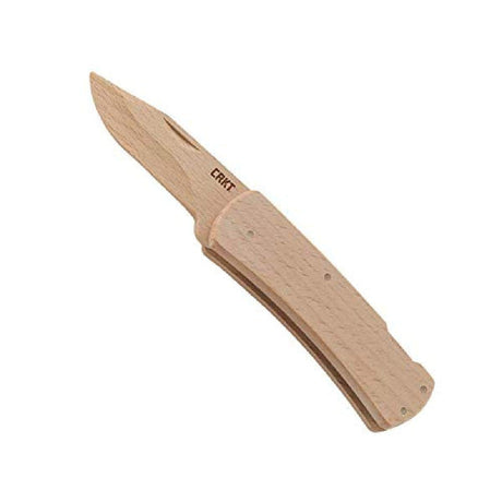 CRKT Nathan's Knife Kit: Wooden Pocket Knife, Drop Point Blade Design with Working Lock Back, Craft Project, Great for Kids 1032, Black CRKT