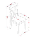 East West Furniture OXAN5-OAK-C Oxford 5 Piece Kitchen Set for 4 Includes a Square Table and 4 Linen Fabric Dining Room Chairs, 36x36 Inch East West Furniture