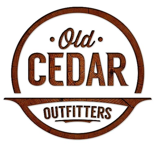 Old Cedar Outfitters Distressed Wood 6 Capacity Rifle and Gun Floor Rack with Compartment Old Cedar Outfitters