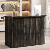 Tribesigns 63-Inch Reception Desk with Counter, Modern U-Shaped Front Desk with Private Panel, Retail Checkout Counter Table for Lobby, Salon, Reception Room, Office, Dark Grey Tribesigns