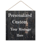 Custom Wood Signs Personalized Text Door Signs for Home Decor Customized Plank Gifts for Family Wedding Farmhouse Kitchen ALLC