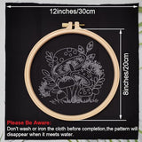 Embroidery Kit for Adults Beginners Starter Stitch Kit with Red Mushroom Plant Pattern Handmade Needlepoint Kits