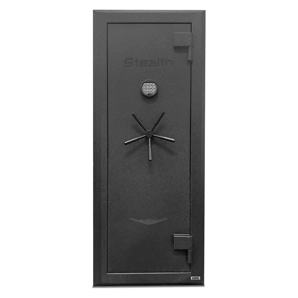 Stealth Premier 23 Gun Safe PR23 UL RSC Burglary Rated, 90 Minute Fire Protection, 23 Gun Capacity UL Listed Lock, CA DOJ Approved, Shelves & Customizable Door Panel Organizer Stealth