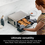 Ninja, Toaster Oven, Air Fryer, Thermometer, Toaster Oven Air Fryer Combo, Stainless Steel, Quick meals, Fries, Frozen Food, Air Fry, Dehydrate, Reheat, 13-in-1,Less Oil, Flip Away Oven, Foodi, SP351 Ninja