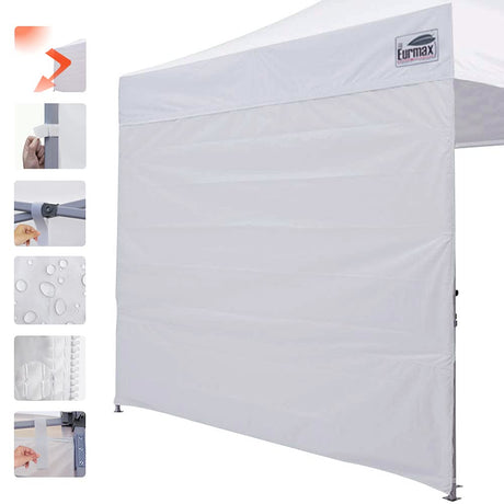 Eurmax USA Instant Canopy SunWall Tent Sidewalls for 10x10 Pop Up Canopy Tent,1 Pack Sidewall Only (White) Eurmax