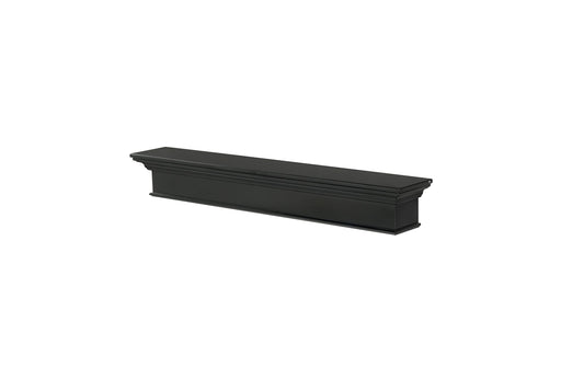 Pearl Mantels ARYB48610B Premium Grade A MDF Black mantel shelf, Precision Black paint, 48"L x 9"D x 8"H, The perfect compliment to your hearth and home