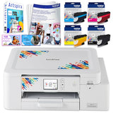 Brother SP-1 Dye-Sublimation Printer Bundle with 8-in-1 Swing Away Press, Mug & Cup Heat Press, Full Ink Set, 310 Sublimation Transfer Sheets, Sublimation Blanks, Tape and More Brother