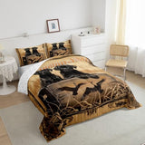 Feelyou Duck Hunting Bedding Black Dog Hunter Comforter Set King Size for Kids Boys Girls Wild Animal Mallard Duck Print Duvet Set Hunting Farmhouse Theme Quilts Wildlife Flying Duck Bedding 2 Pcs Feelyou