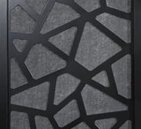 Roundhill Furniture Aurra 4-Panel Wood Room Divider, Folding Portable Partition Screen, Black Roundhill Furniture