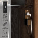 IRONCK Vanity Makeup Desk Set with LED Lighted Mirror & Power Outlet, 7 Drawers Bedroom Vanities Table with Stool,Black IRONCK