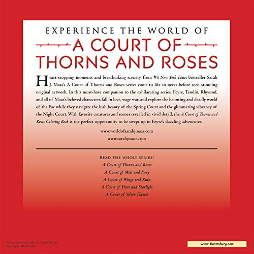 A Court of Thorns and Roses Coloring Book Bloomsbury USA Childrens