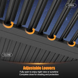 Jolydale Louvered Pergola 10' x 12' Outdoor Aluminum Pergola with Adjustable Top for Decks, Gardens and Backyards, Gray Jolydale