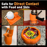 YXPOLYER PLA+ Filament Food Safe PLA Plus Food-Grade 1.75mm 3D Printing Filament 1kg 2.2lbs with PC Reusable Spool fit AMS System and Most FDM 3D Printers, Orange yxpolyer