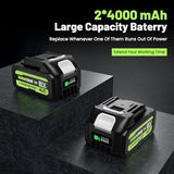 Robustrue 1000N.m(740ft-lbs) Cordless Impact Wrench, High Torque Brushless 1/2 Impact Gun, 21V 2 x4.0Ah Battery, Fast Charger, 4 Sockets, Pistola De Impacto for Home Car Tires Truck Mover Robustrue