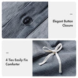 Woolrich King Duvet Cover Set Cotton Stone Washed, Oversized Duvet Cover for King Size Bed, All Season Soft King Size Bedding Cover, McKenzie, King/Cal King Blue 3 Piece Woolrich John Rich & Bros.