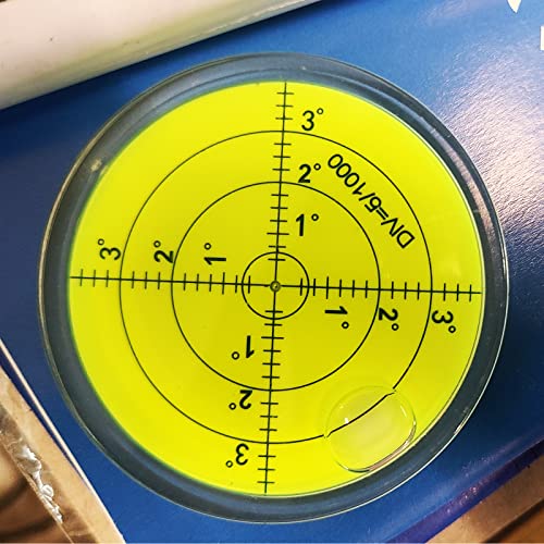 Magnetic Round Bubble Level Tool Bullseye Inclinometer Machinist Pocket Precision Spirit String Circular - Trailer Rv Leveling System Blocks Table Post Indicators Camper Leveler Magnet 2.4 In - WoodArtSupply