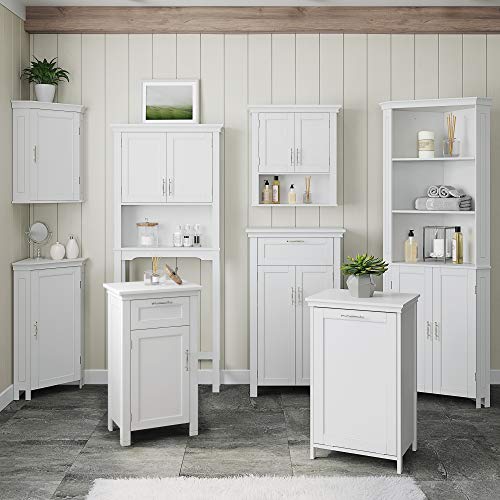 RiverRidge 06-037 Somerset Single Door Floor Storage Cabinet, White RiverRidge