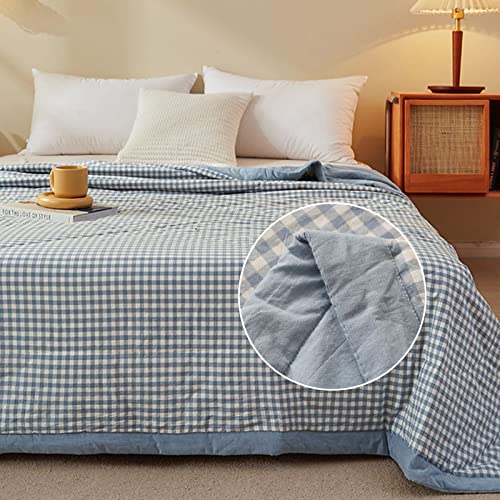 Double Quilt Summer Duvet Lightweight 100% Cotton Duvet Hypoallergenic Microfiber Single Double Bed Quilt Breathable and Dry Machine Washable A 200x230cm Generic