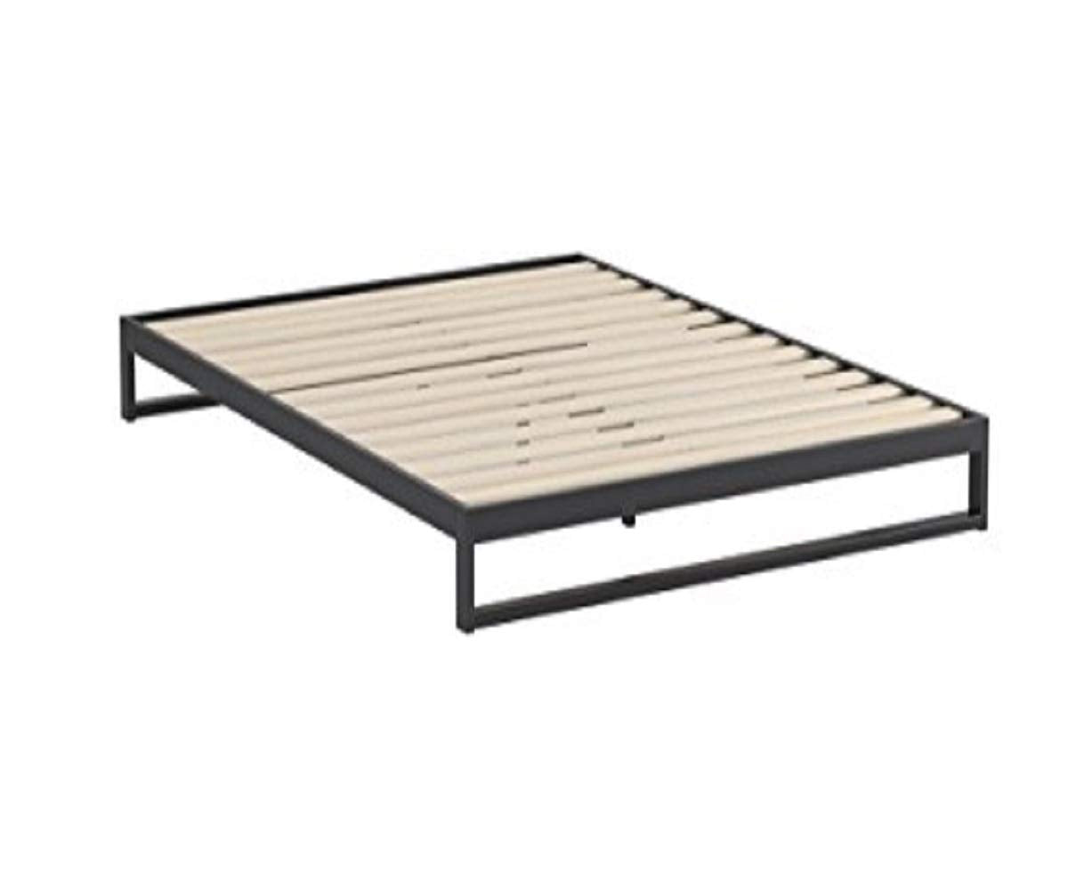 ZINUS Trisha Metal Platform Bed Frame with Wood Slat Support - No Box Spring Needed, Easy Assembly, King Size - WoodArtSupply