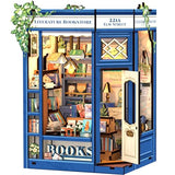 CUTEBEE Book Nook Kit - DIY Miniature House Dollhouse Kit for Adults and Teens, Booknook Tiny House Bookshelf Decor 3D Wooden Puzzle, Gifts for Family, Friends (Literature Bookstore)