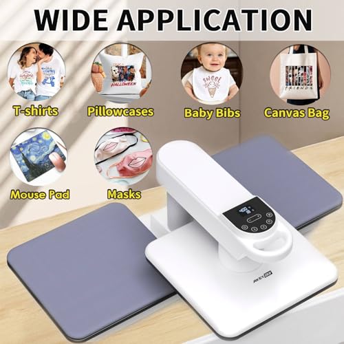 AKEYDIY Dual Auto Heat Press 15"x15" Heat Press Machine for T Shirts with Double Workstation, Professional Sublimation Shirt Press with Auto Open & Release, Adjustable Pressure & Higher Heating Height AKEYDIY