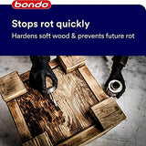 Bondo Rotted Wood Restorer, 8 fl oz., Penetrates into Spongy, Dry-rotted Wood Fibers Creating a Solid Surface, Dries clear and tack free, Water Resistant, Stainable and paintable (20131) bondo