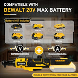 Daspom Cordless Ratchet Wrench 3/8", Electric Ratchet Wrench for DEWALT 20V MAX Battery, 45Ft-Lbs 320RPM with Variable Speed, 3/8" to 1/4" Sealed Head Ratchet, Bare Tool Only Daspom