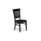 East West Furniture Vancouver Dining Room Slat Back Wood Seat Chairs, Set of 2, Oak East West Furniture