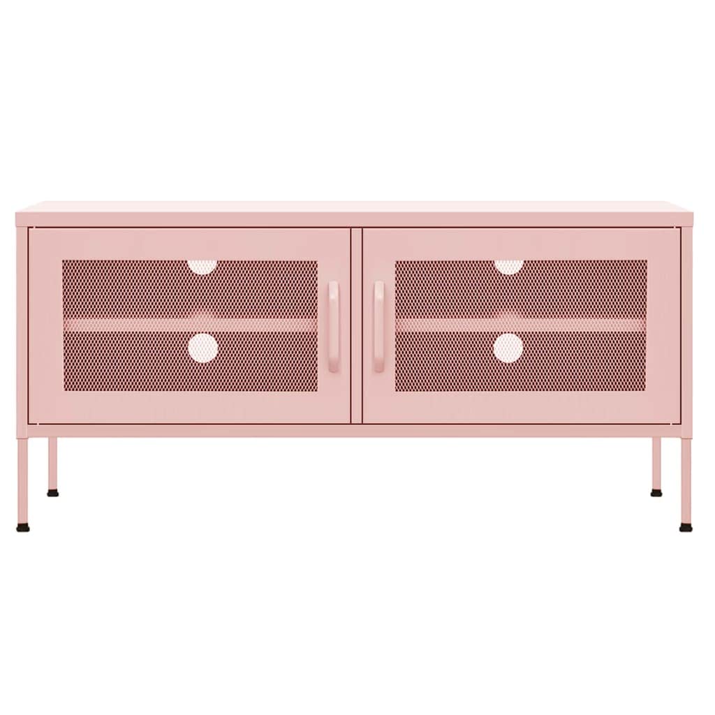 KTHLBRH (Lightning delivery) TV Stand,Gaming TV Entertainment Center Living Room, for Magazine,Book,Multimedia Devices TV Cabinet Pink 41.3"x13.8"x19.7" Steel