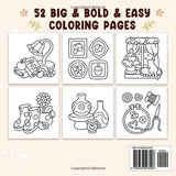 Cozy & Cute: Coloring Book for Adults and Teens, Bold and Easy Designs for Relaxation with Hygge Inspirations (Bold & Easy Coloring) WoodArtSupply