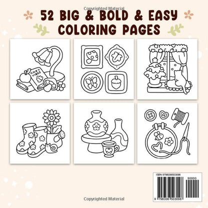 Cozy & Cute: Coloring Book for Adults and Teens, Bold and Easy Designs for Relaxation with Hygge Inspirations (Bold & Easy Coloring)