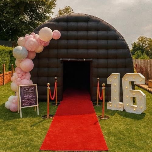 15x15x14FT Large Black Inflatable Tent Includes Blower Square Gazebo Event Room Large Inflatable Party Tent for Backyard,Outdoor EventsParties, Shows, Events, and Commercial Use xmaybang