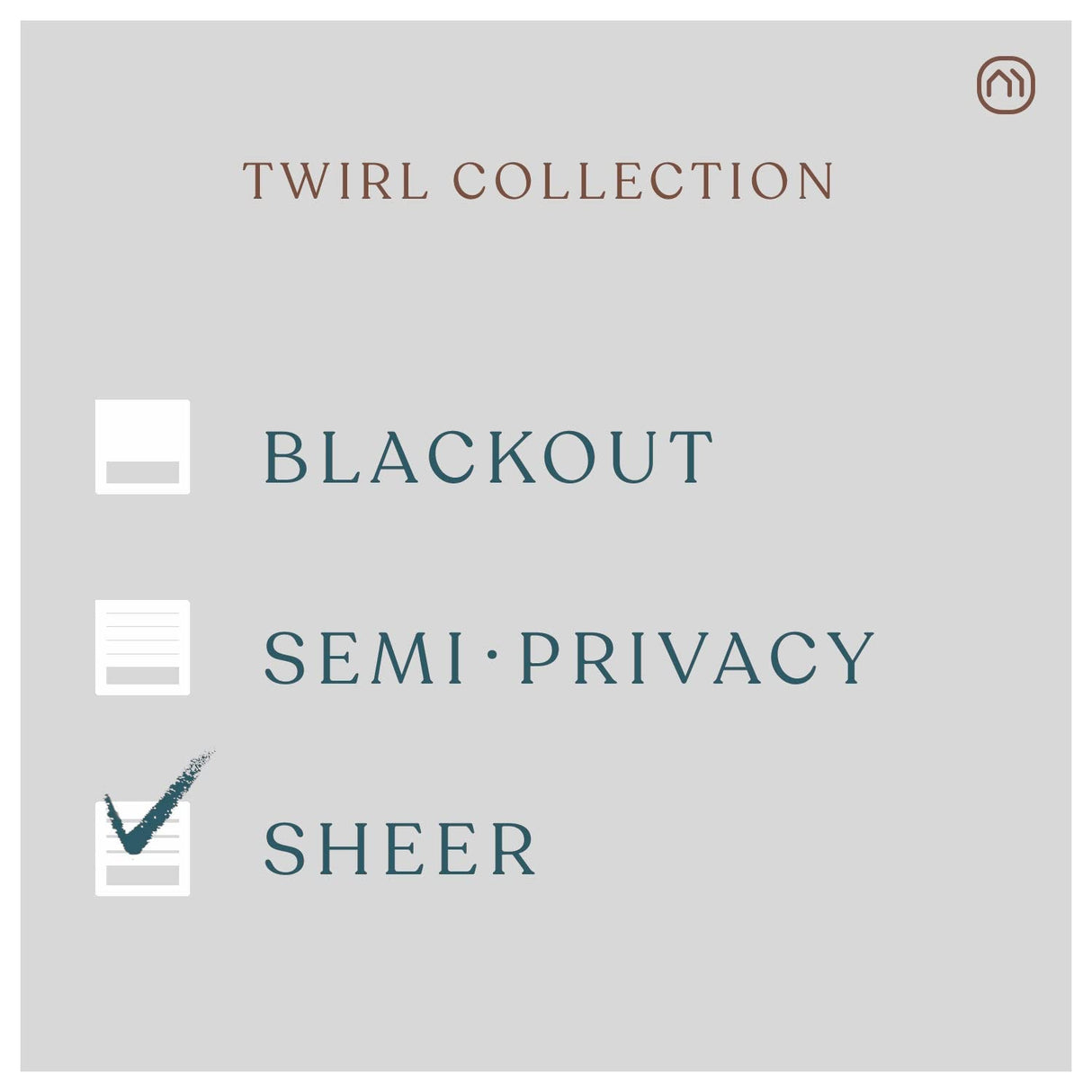 MOOD Custom Bamboo Shades | TWIRL | Cordless Bamboo Roman Shades for Windows and Doors (Natural Woven) | Maple Twirl (Sheer) | Custom Size Mood