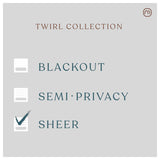 MOOD Custom Bamboo Shades | TWIRL | Cordless Bamboo Roman Shades for Windows and Doors (Natural Woven) | Maple Twirl (Sheer) | Custom Size Mood