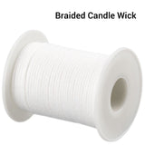 400 Ft Braided Wick 24 Ply Candle Wick Spool 2 Rolls Braided Wick Spools Bulk Cotton Yarn Embroidery Thread for Candle Making Candle DIY IFAMIO