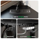 SIAGO L-Shaped Standing Desk - 75 x 63 Inch Adjustable Corner Standing Desk with Charging Station - L Shape Sit Stand Table with Memory Controller, Splice Board for Home Office SIAGO